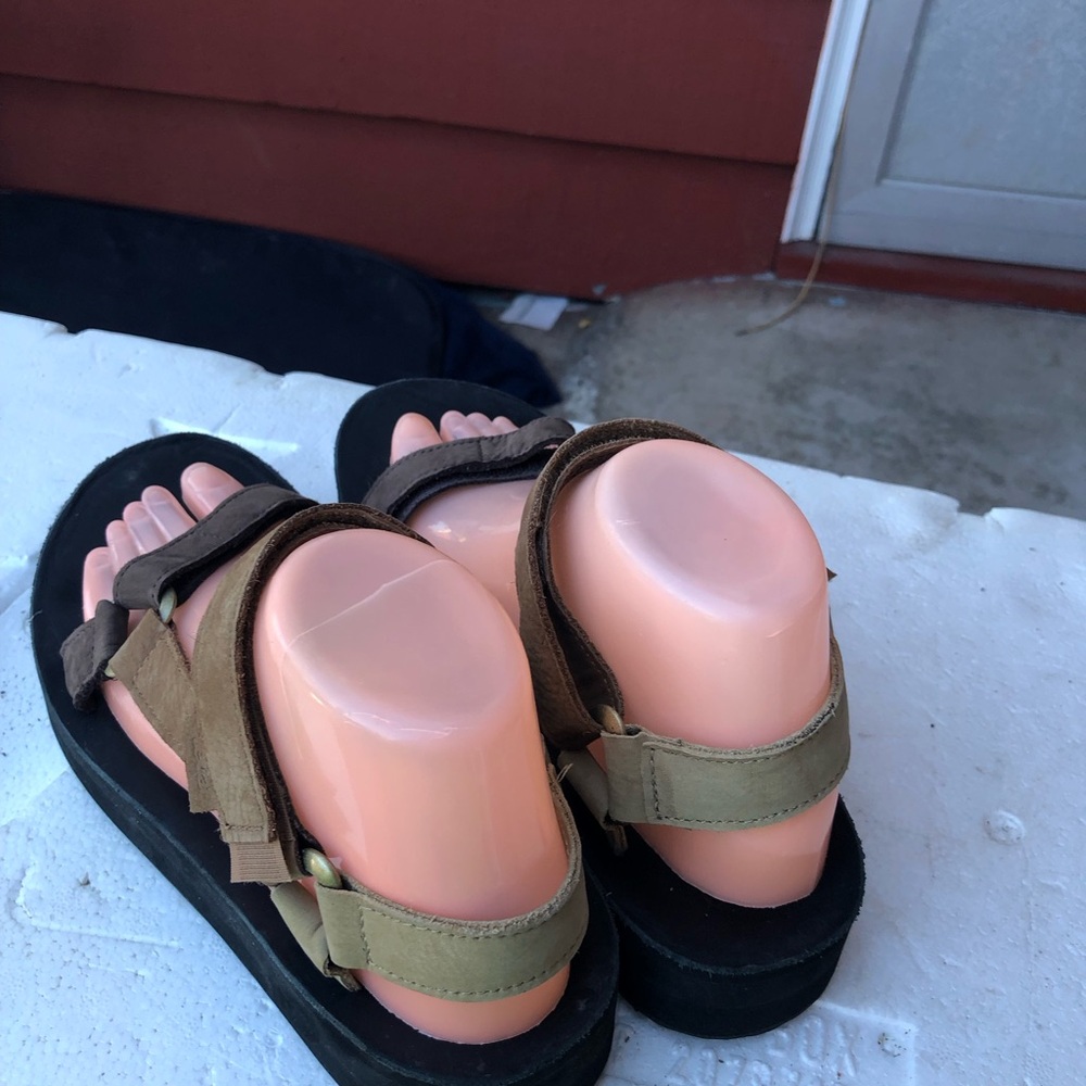 Teva Midform Universal Leather Tan Desert Sand Gray Sandals 1102435 Size 8 - Picture 8 of 16